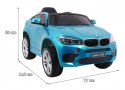 Auto Na Akumulator BMW X6M Niebieski Pilot Wolny Start EVA Panel audio LED