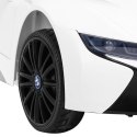 Auto Na Akumulator BMW I8 Lift Biały Pilot Wolny Start Pasy MP3 USB LED