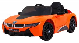 Auto Na Akumulator BMW I8 Lift Pomarańczowy Pilot Wolny Start Pasy MP3 LED