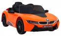 Auto Na Akumulator BMW I8 Lift Pomarańczowy Pilot Wolny Start Pasy MP3 LED