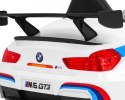 Auto Na Akumulator BMW M6 GT3 Biały Nawiew Powietrza Dźwięki MP3 LED Pilot