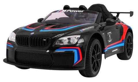 Auto Na Akumulator BMW M6 GT3 Czarny Nawiew Powietrza Dźwięki MP3 LED Pilot