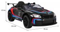 Auto Na Akumulator BMW M6 GT3 Czarny Nawiew Powietrza Dźwięki MP3 LED Pilot