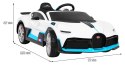 Auto Na Akumulator Bugatti Divo Biały Pilot EVA Wolny Start LED MP3