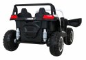 Auto Na Akumulator Buggy ATV Racing Biały Napęd 4x4 Pilot MP3 LED EVA