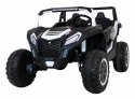 Auto Na Akumulator Buggy ATV Racing Biały Napęd 4x4 Pilot MP3 LED EVA