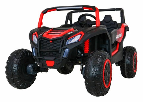 Auto Na Akumulator Buggy ATV Racing Czerwony Napęd 4x4 Pilot MP3 LED EVA