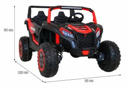 Auto Na Akumulator Buggy ATV Racing Czerwony Napęd 4x4 Pilot MP3 LED EVA