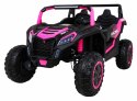 Auto Na Akumulator Buggy ATV Racing Różowy Napęd 4x4 Pilot MP3 LED EVA