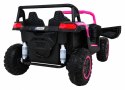 Auto Na Akumulator Buggy ATV Racing Różowy Napęd 4x4 Pilot MP3 LED EVA