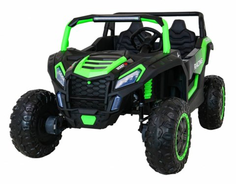 Auto Na Akumulator Buggy ATV Racing Zielony Napęd 4x4 Pilot MP3 LED EVA