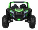 Auto Na Akumulator Buggy ATV Racing Zielony Napęd 4x4 Pilot MP3 LED EVA