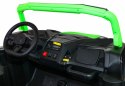 Auto Na Akumulator Buggy ATV Racing Zielony Napęd 4x4 Pilot MP3 LED EVA