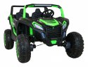 Auto Na Akumulator Buggy ATV Racing Zielony Napęd 4x4 Pilot MP3 LED EVA