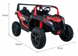 Auto Na Akumulator Buggy ATV Strong Racing dla 2 dzieci Czerwony Audio LED