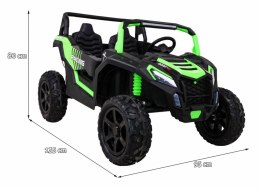 Auto Na Akumulator Buggy ATV Strong Racing dla 2 dzieci Zielony Audio LED