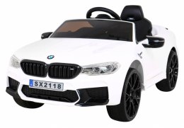 Auto Na Akumulator Pojazd BMW DRIFT M5 Biały LED Wolny Start MP3