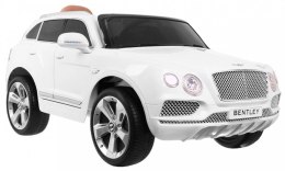 Auto na akumulator Bentley Bentayga Biały + Koła EVA + Radio MP3 + Pilot