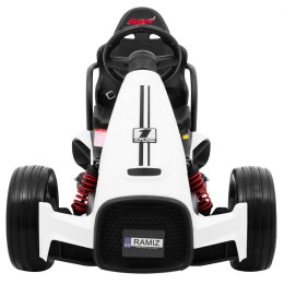 Gokart Na Akumulator Bolid XR-1 Biały Regulowana Kierownica Wyścigi