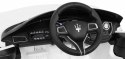 Auto Na Akumulator Maserati Ghibli Biały Pilot Wolny Start EVA MP3 USB LED