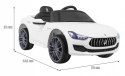 Auto Na Akumulator Maserati Ghibli Biały Pilot Wolny Start EVA MP3 USB LED