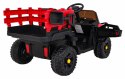 Jeep Na Akumulator Farmer Pick-up Czerwony Pilot Bagażnik EVA MP3 LED