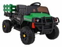 Jeep Na Akumulator Farmer Pick-up Zielony Pilot Bagażnik Łopatka MP3 LED