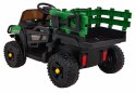 Jeep Na Akumulator Farmer Pick-up Zielony Pilot Bagażnik Łopatka MP3 LED