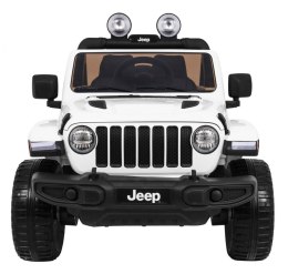 Jeep Na Akumulator Wrangler Rubicon Biały Pilot Radio MP3 LED Koła EVA