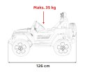 Jeep Na Akumulator Wrangler Rubicon Biały Pilot Radio MP3 LED Koła EVA