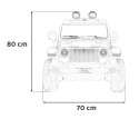 Jeep Na Akumulator Wrangler Rubicon Biały Pilot Radio MP3 LED Koła EVA