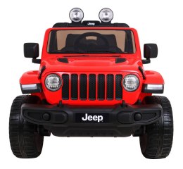 Jeep Na Akumulator Wrangler Rubicon Czerwony Pilot Radio MP3 LED Koła EVA