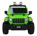 Jeep Na Akumulator Wrangler Rubicon Zielony Pilot Radio MP3 LED Koła EVA