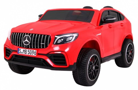 Auto Na Akumulator Mercedes GLC 63S Czerwony Napęd 4x4 MP4 LED Ekoskóra EVA