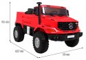 Jeep Na Akumulator Mercedes-Benz Zetros Czerwony 2-osobowy Bagażnik Pilot