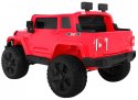 Jeep Na Akumulator Mighty Czerwony 2-osobowy Napęd 4x4 MP3 LED 2 bagażniki