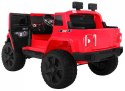 Jeep Na Akumulator Mighty Czerwony 2-osobowy Napęd 4x4 MP3 LED 2 bagażniki