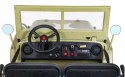 Jeep Na Akumulator Wojskowe Retro Matcha Napęd 4x4 Schowki MP3 LED