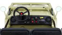 Jeep Na Akumulator Wojskowe Retro Matcha Napęd 4x4 Schowki MP3 LED