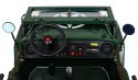 Jeep Na Akumulator Wojskowe Retro Zielony Napęd 4x4 Schowki MP3 LED