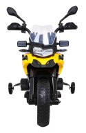 Motor Na Akumulator BMW F850 GS Żółty Kółka Pomocnicze Audio LED