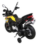 Motor Na Akumulator BMW F850 GS Żółty Kółka Pomocnicze Audio LED