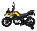 Motor Na Akumulator BMW F850 GS Żółty Kółka Pomocnicze Audio LED