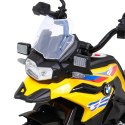 Motor Na Akumulator BMW F850 GS Żółty Kółka Pomocnicze Audio LED