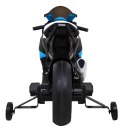 Motor Na Akumulator BMW HP4 Niebieski Pomocnicze Kółka Wolny Start MP3 LED