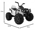 Quad ATV Na Akumulator 2.4GHz Biały Pilot Koła EVA Radio MP3 Wolny Start