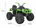 Quad ATV Na Akumulator 2.4GHzi Czarno-Zielony Pilot Koła EVA Radio MP3