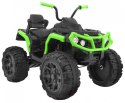 Quad ATV Na Akumulator Czarno-Zielony Koła EVA Radio MP3 LED Wolny Start