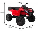 Quad Na Akumulator XL ATV 2,4GHz Czerwony Pilot Napęd 4x4 Bagażnik LED