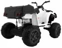 Quad Na Akumulator XL ATV Biały Napęd 4x4 Bagażnik Wolny Start Audio LED